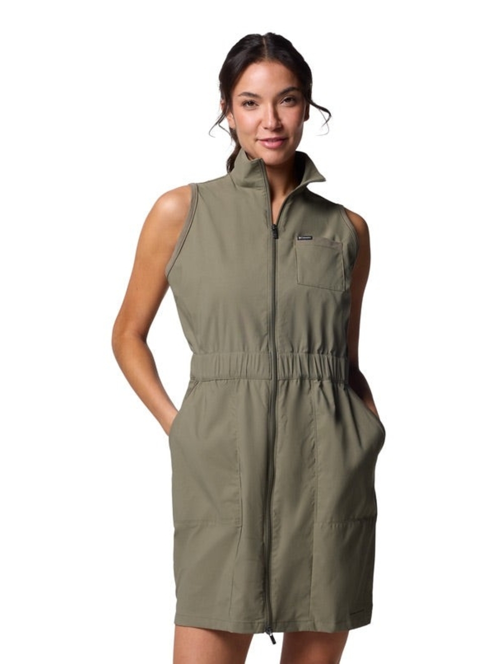 Columbia Women's Olive Sleeveless Utility Zip Dress